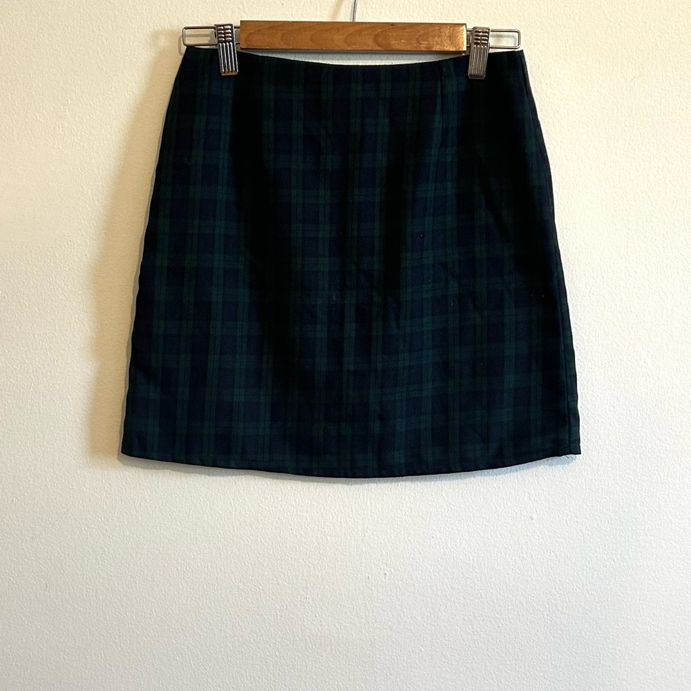 Nasty gal plaid miniskirt with zipper